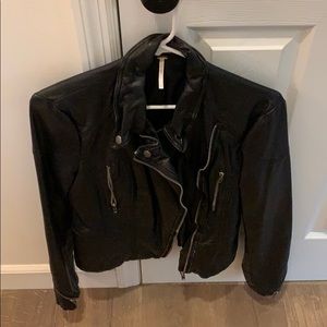 Free people vegan leather jacket
